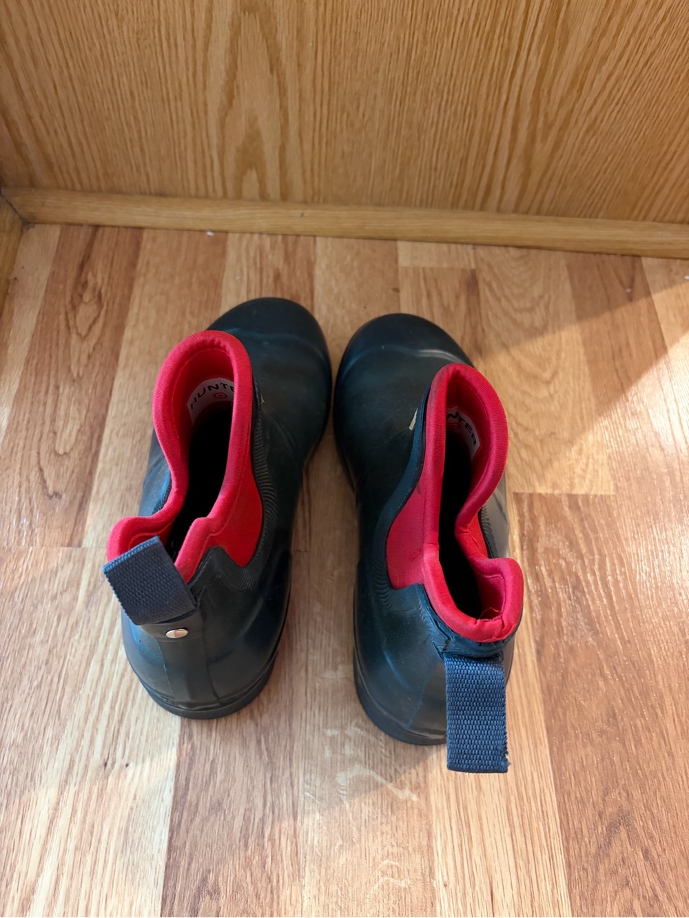 Hunter Play Navy Red Waterproof Chelsea Rain Wellies Boots 7 - Picture 6 of 7